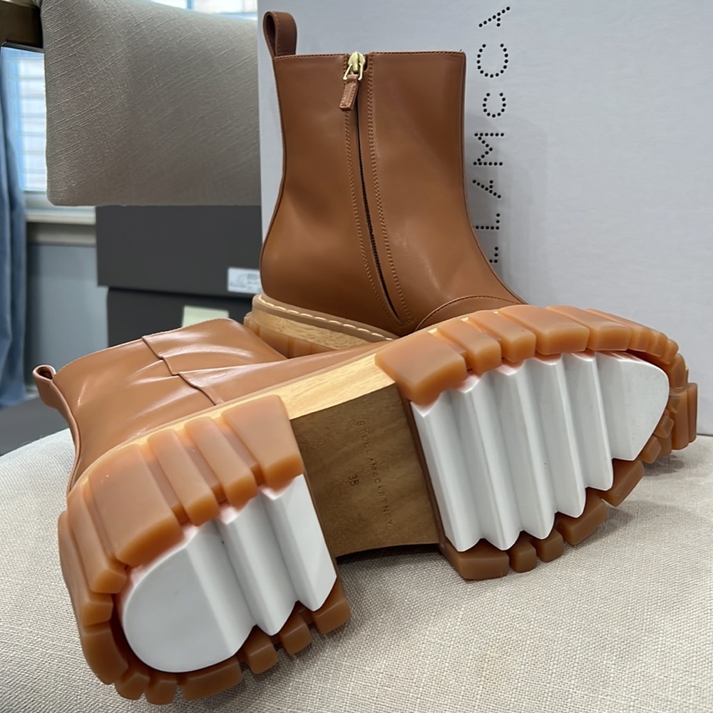 Stella McCartney Emilie Brown Leather Boots - Picture 7 of 9